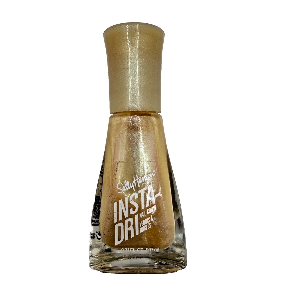 Sally Hansen Insta-Dri Gold Shimmer Nail Polish - #133 In a Flash - Fast Dry